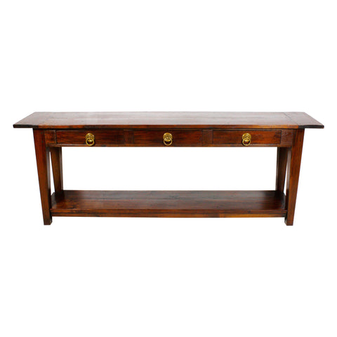Hand Hewn Oak Console Table