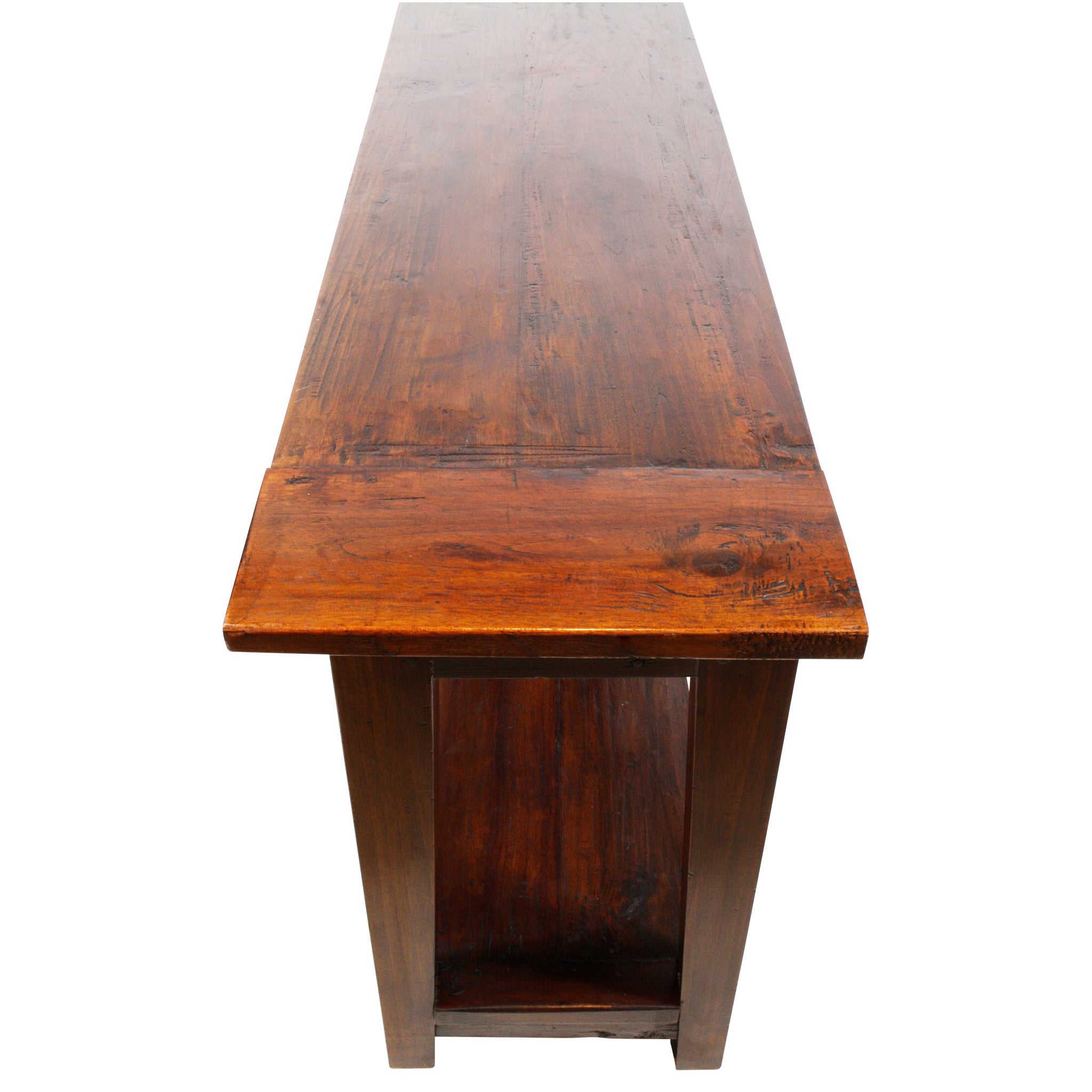 ski-country-antiques - Hand Hewn Oak Console Table