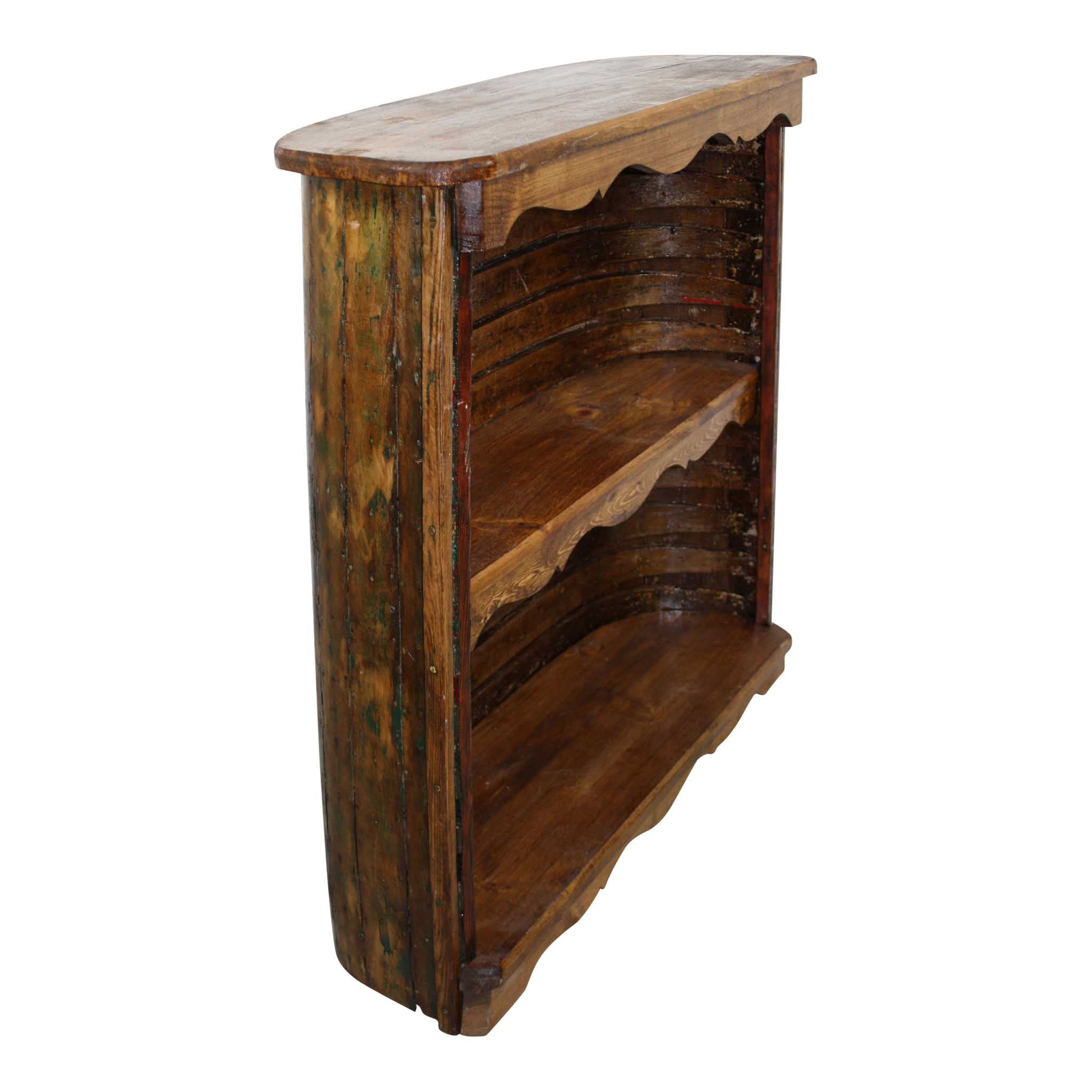 Small Wooden Canoe Bookcase