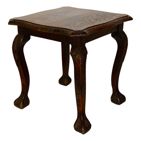 Square Oak Side Table