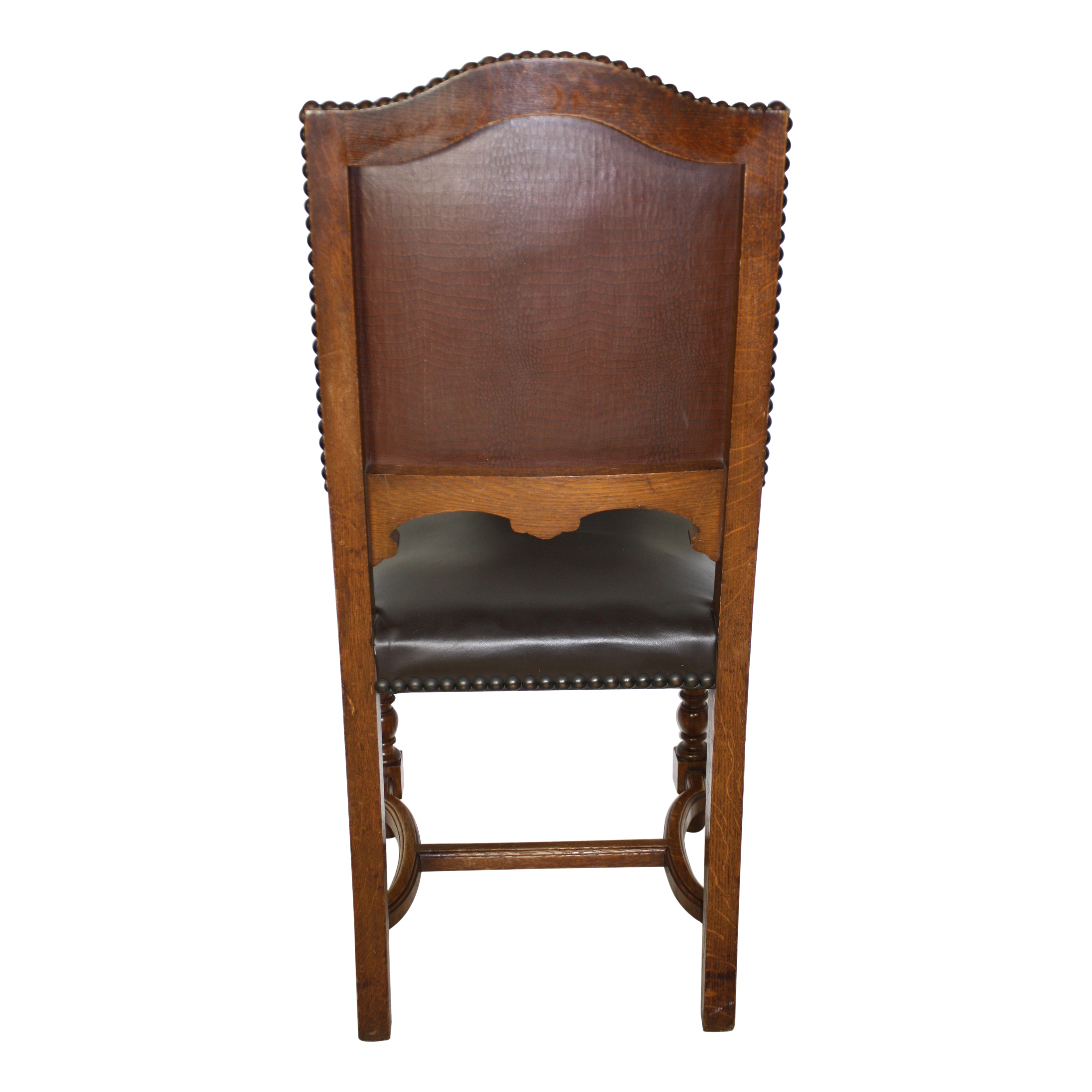 Leather Dining Chairs, Set of Six