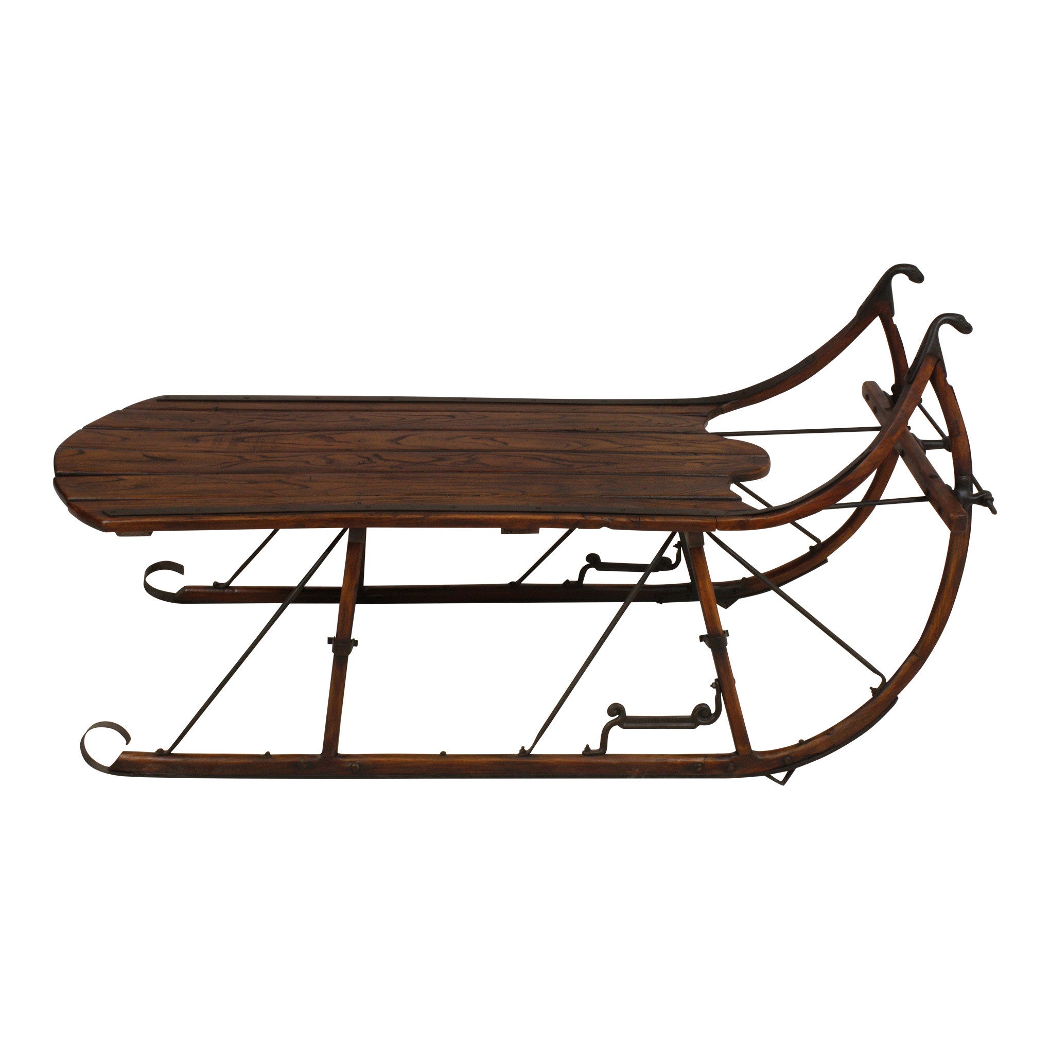 ski-country-antiques - Sleigh Coffee Table with Short Runners