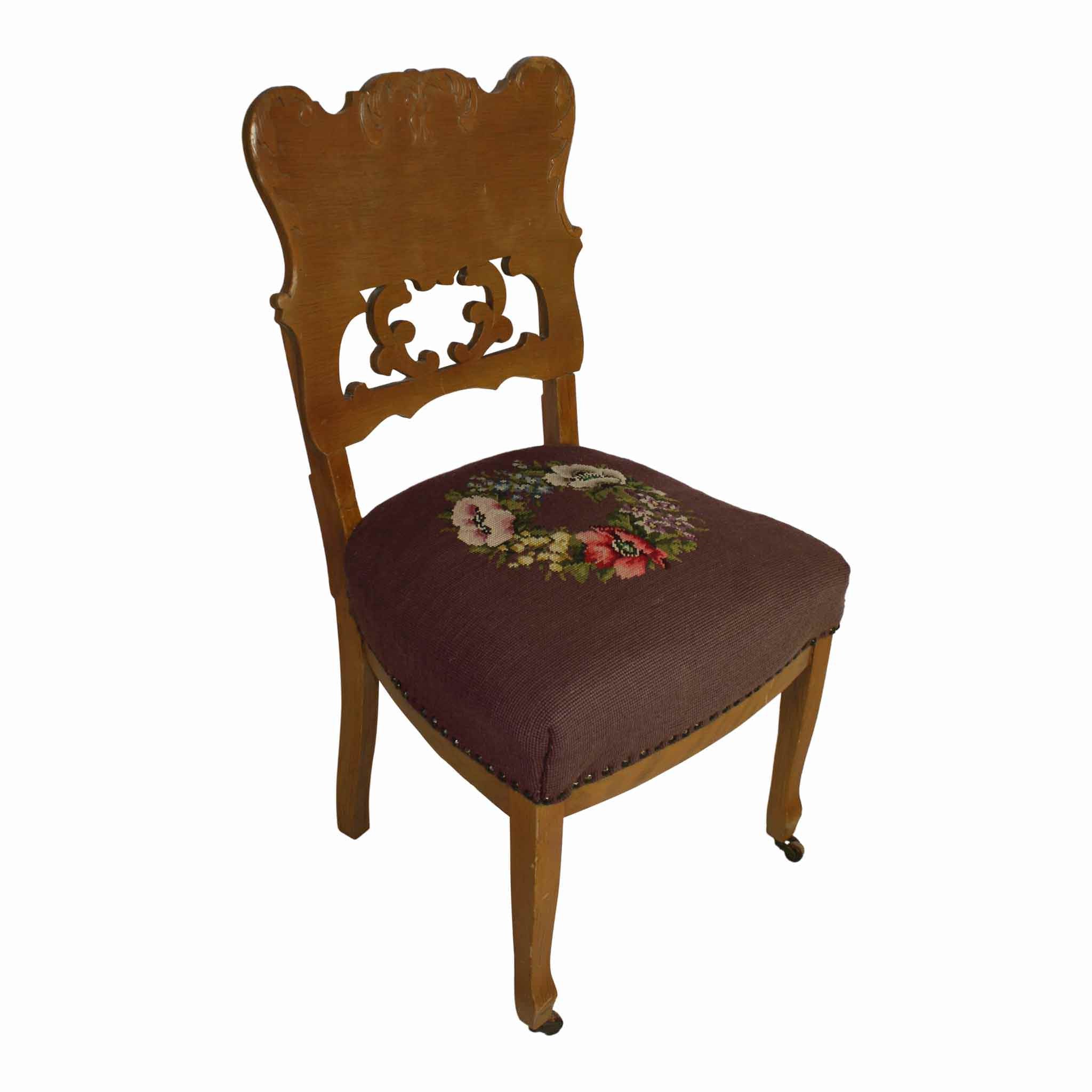 Victorian Chair with Needlepoint Seat