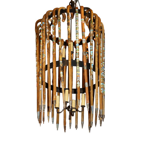Vintage European Walking Stick Chandelier
