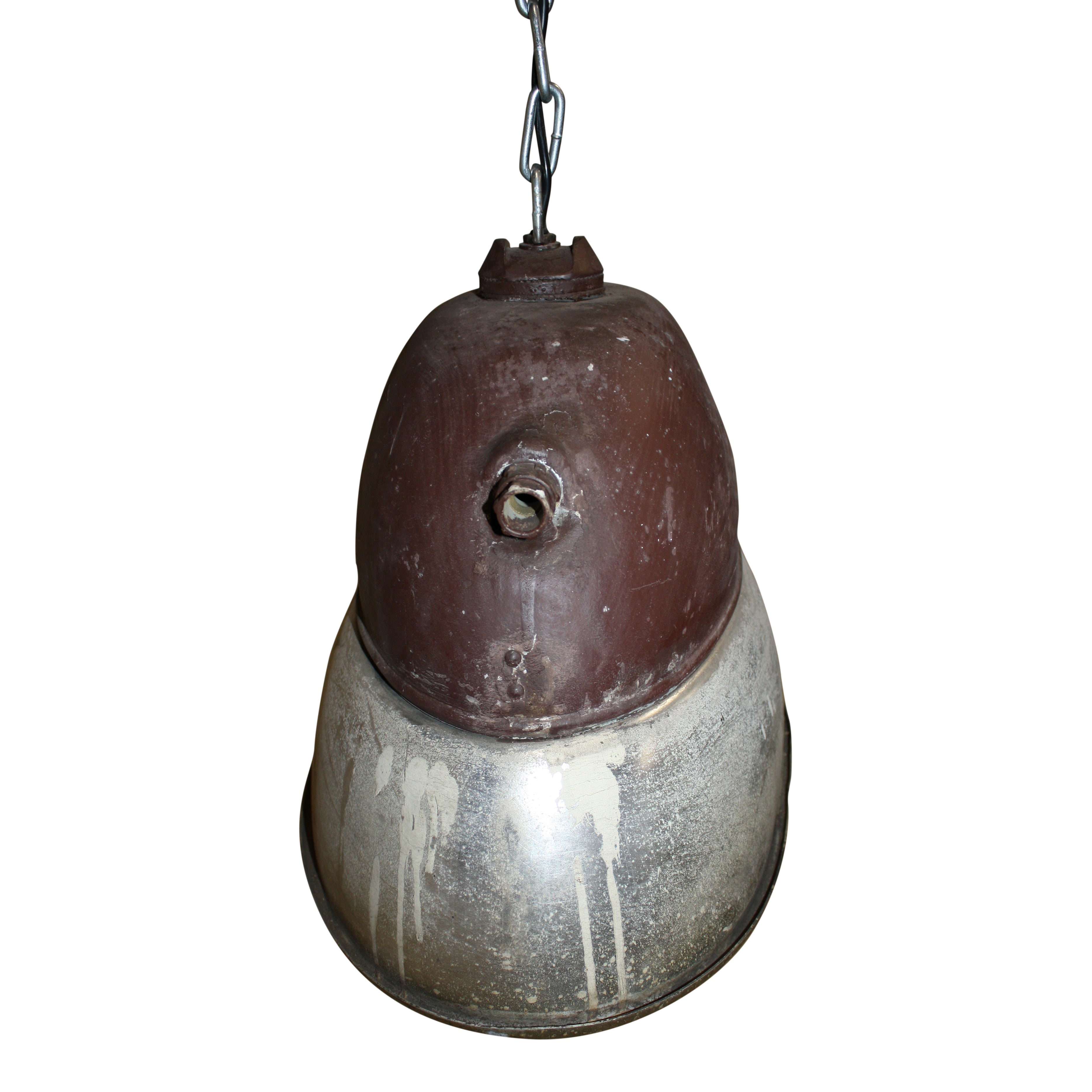 Industrial Oval Two-Tone Pendant Light Fixture