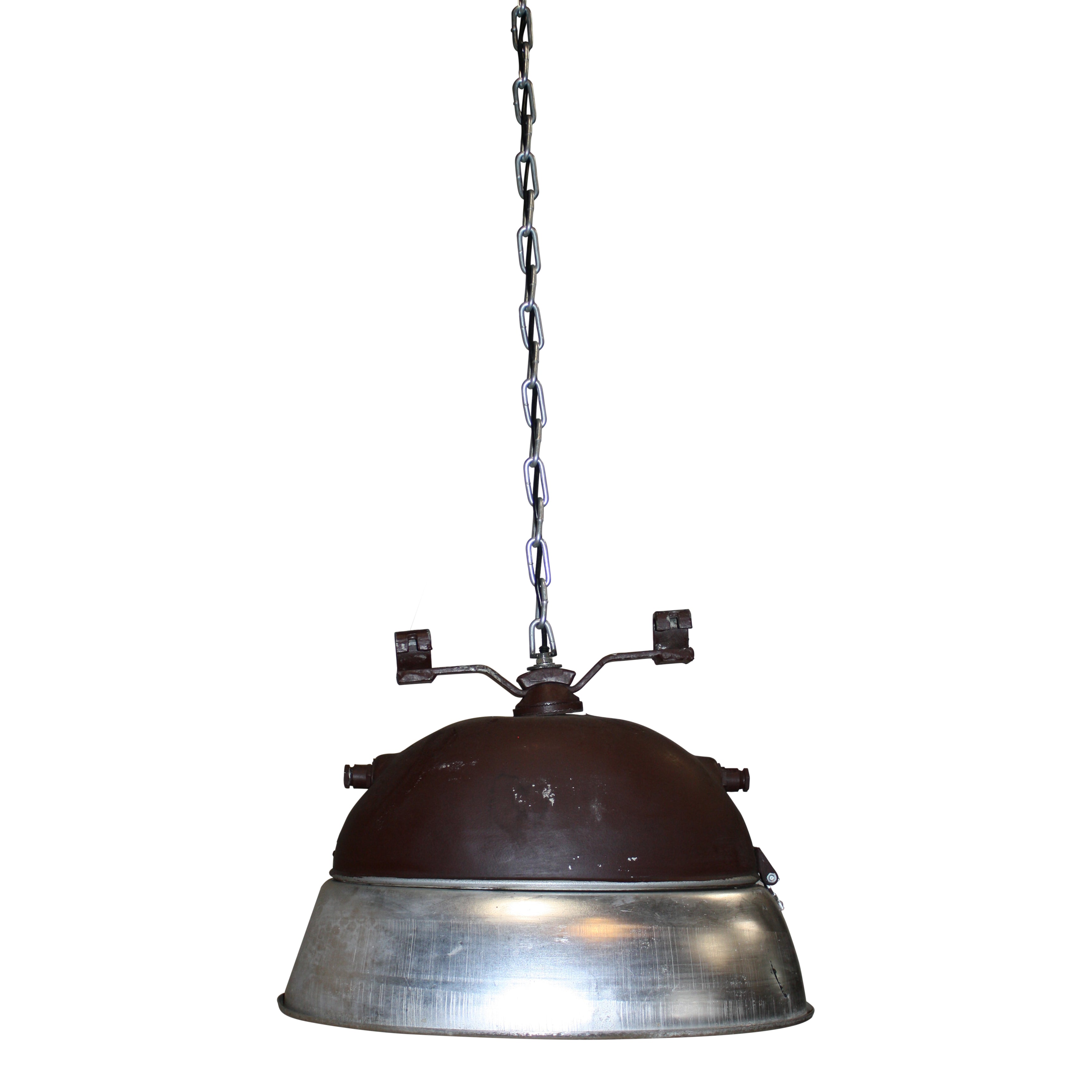 Industrial Oval Two-Tone Pendant Light Fixture