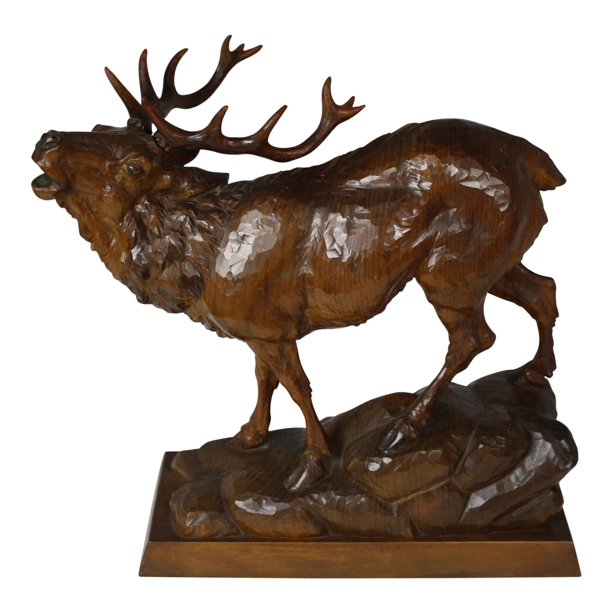 Carved Elk Statue
