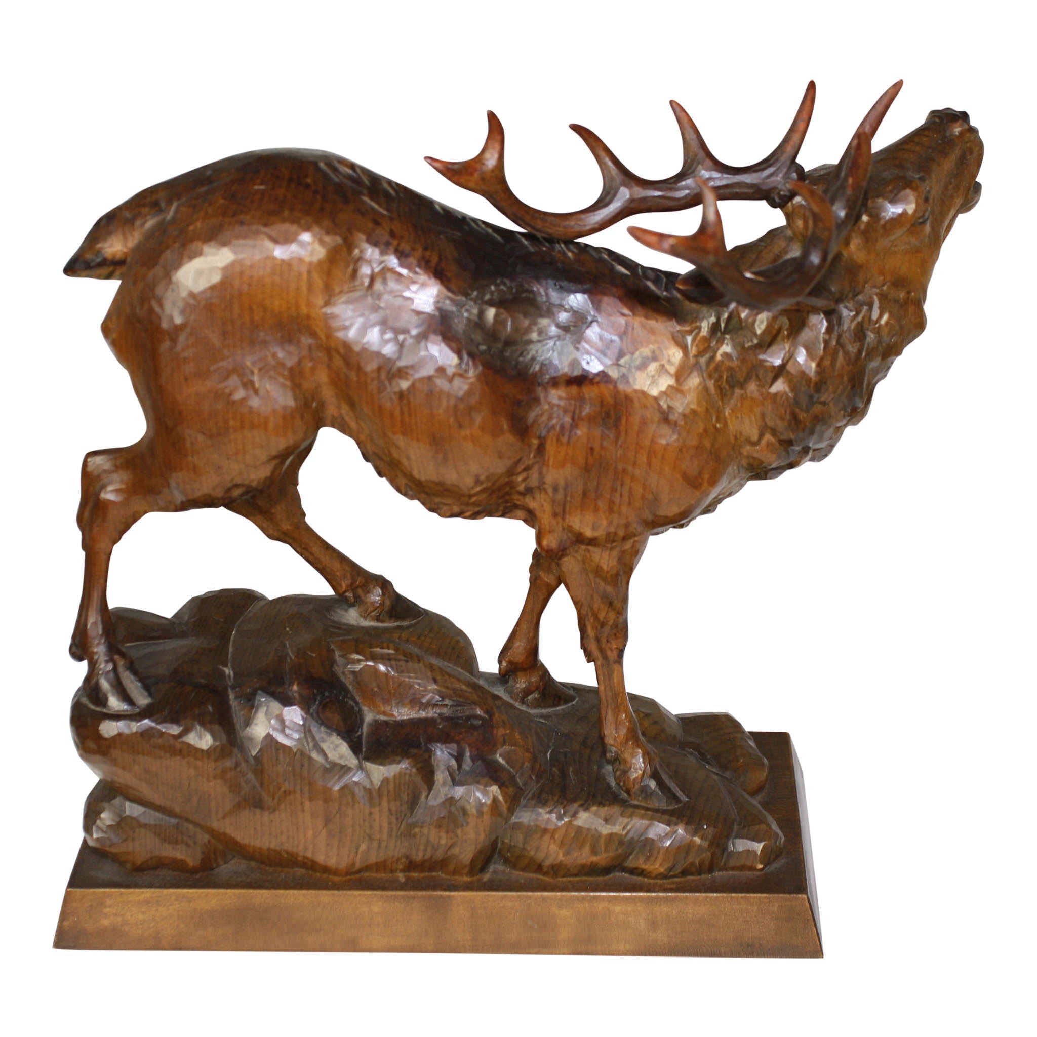 Carved Elk Statue