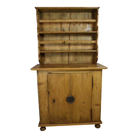 Pine Hutch with Plate Rack