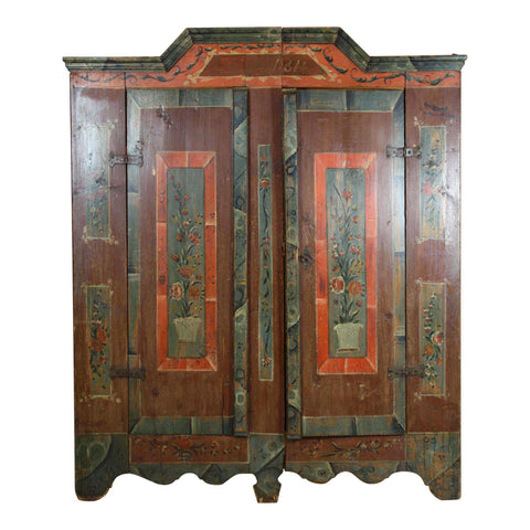 Swiss Painted Armoire