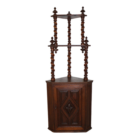 Hanging Corner Étagère with Lower Cabinet