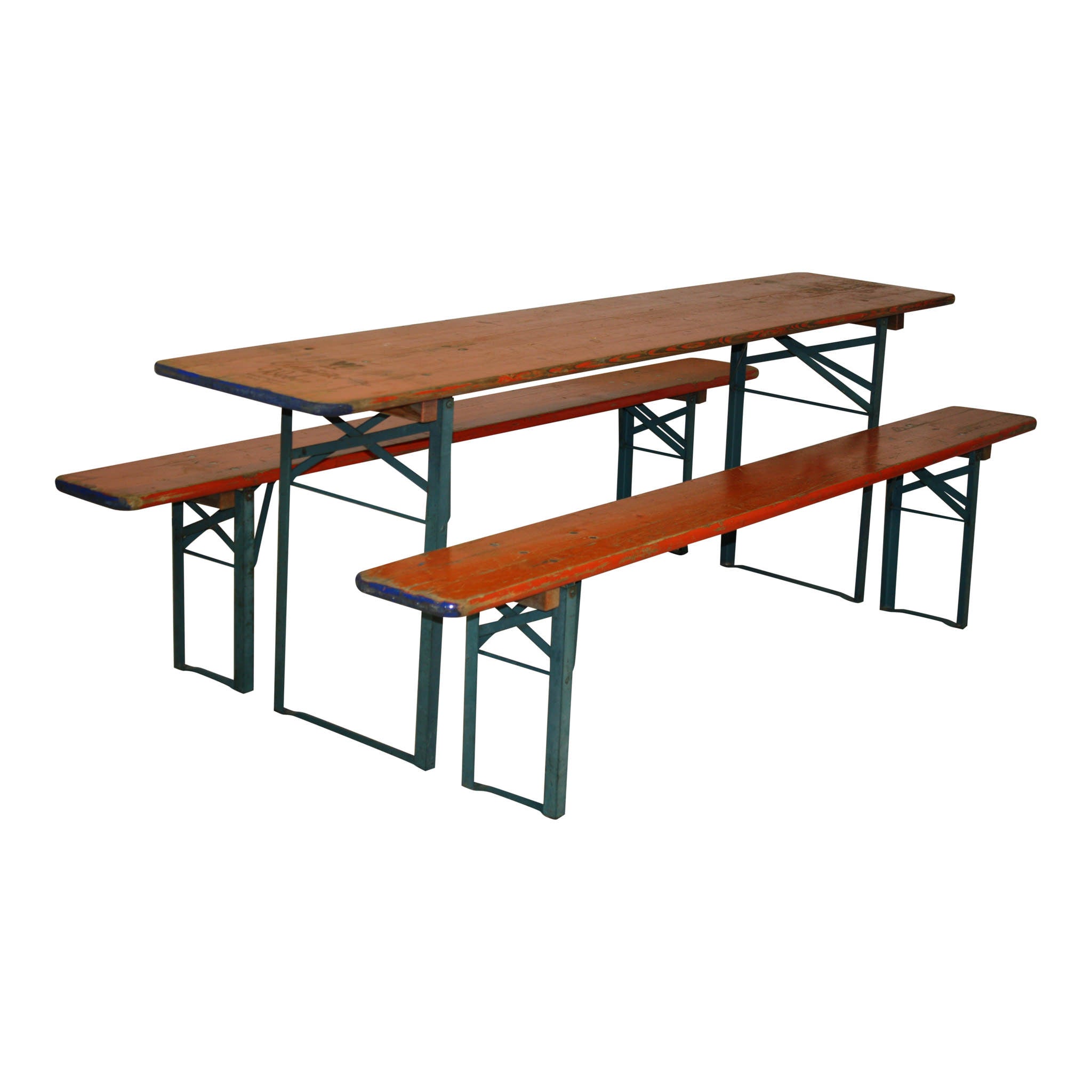 Beer Garden Table with Two Benches