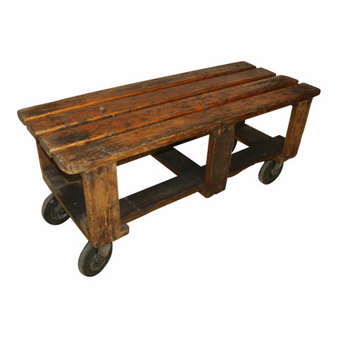 Industrial Wood Factory Cart