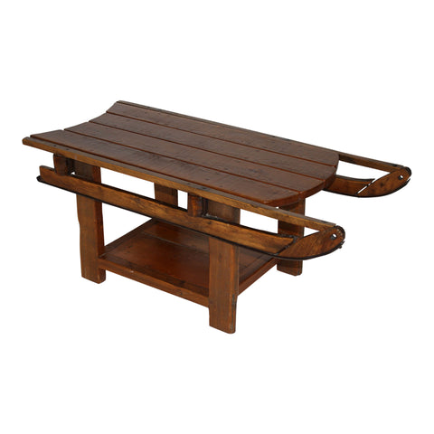 Sled Coffee Table with Shelf