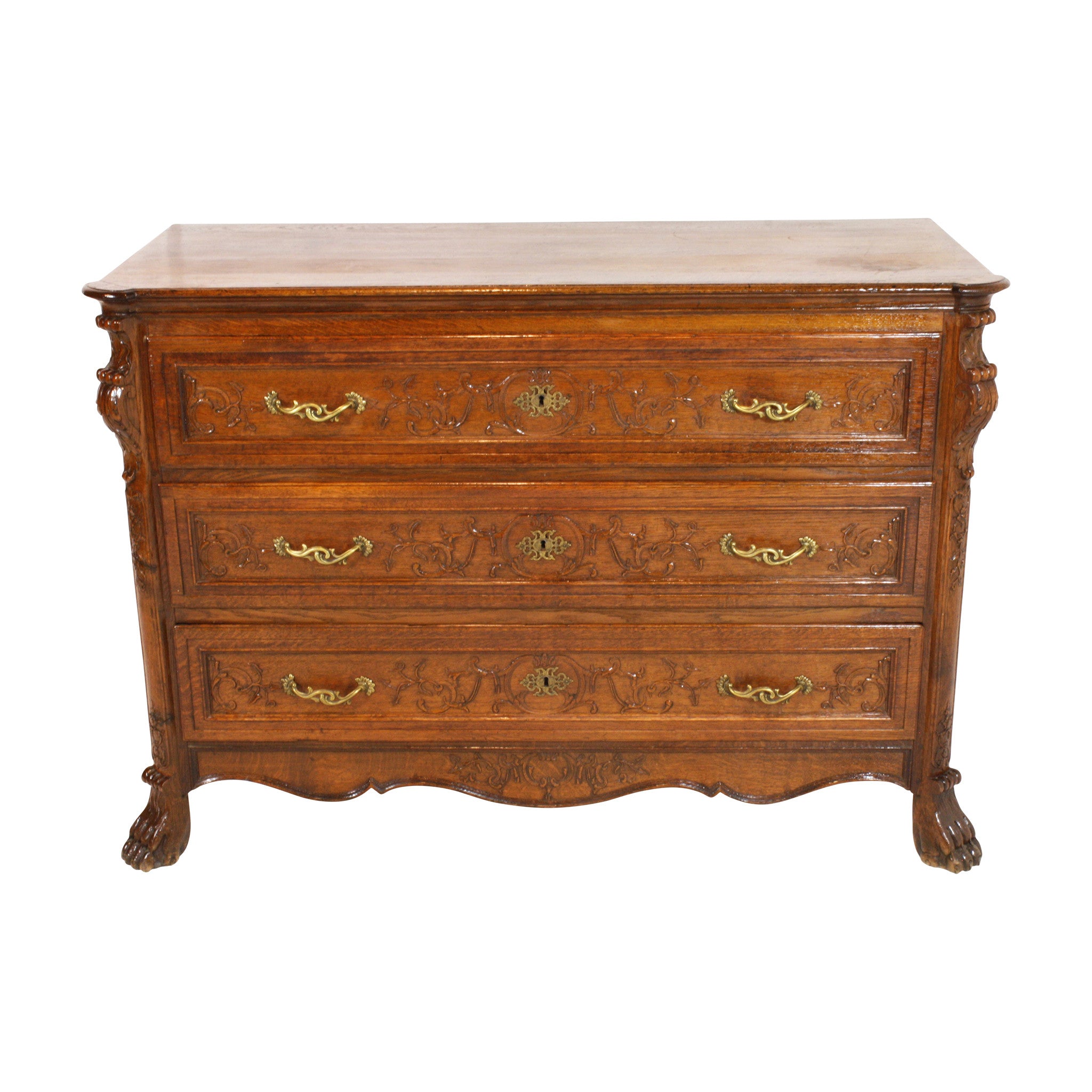 ski-country-antiques - Louis XV Claw Foot Commode