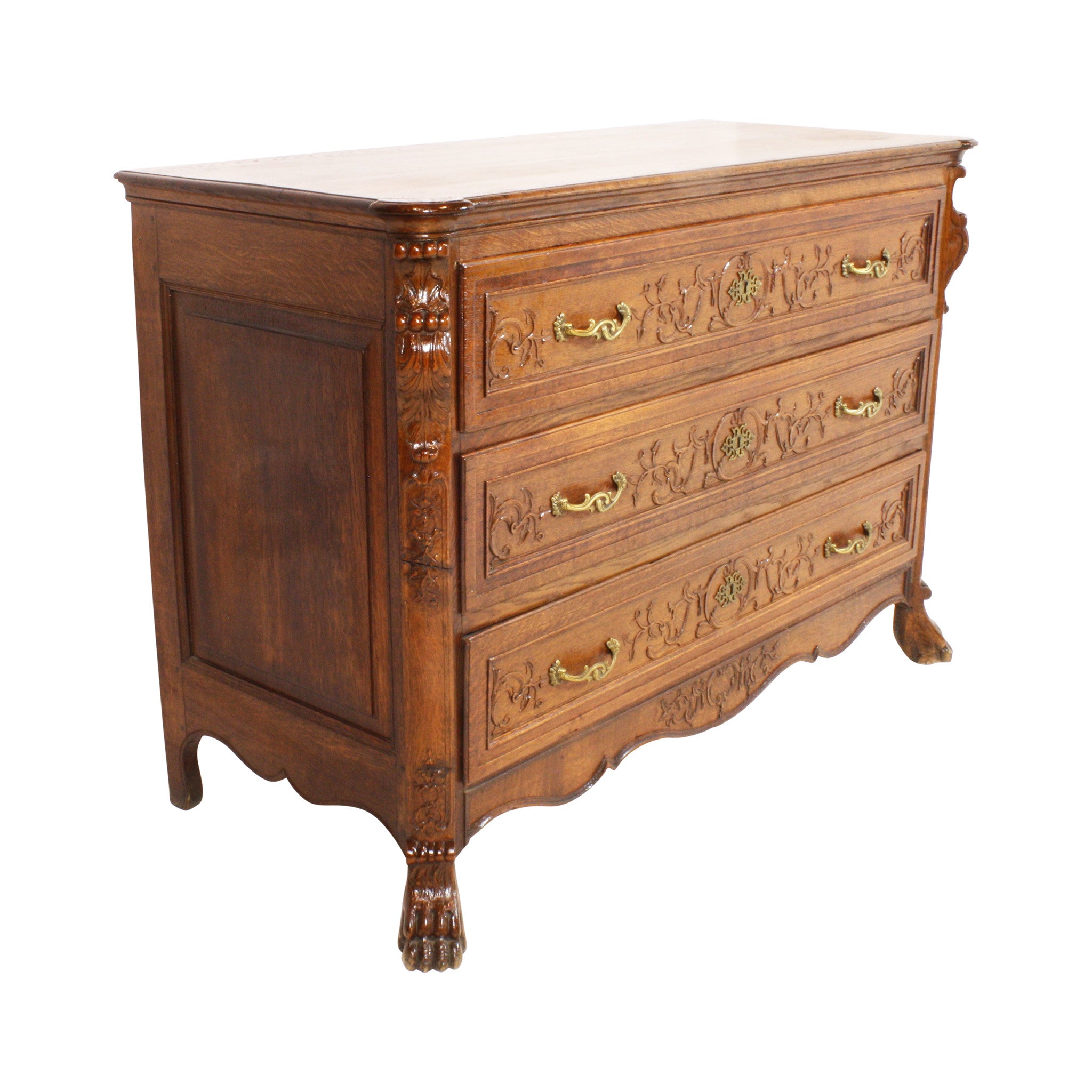 ski-country-antiques - Louis XV Claw Foot Commode