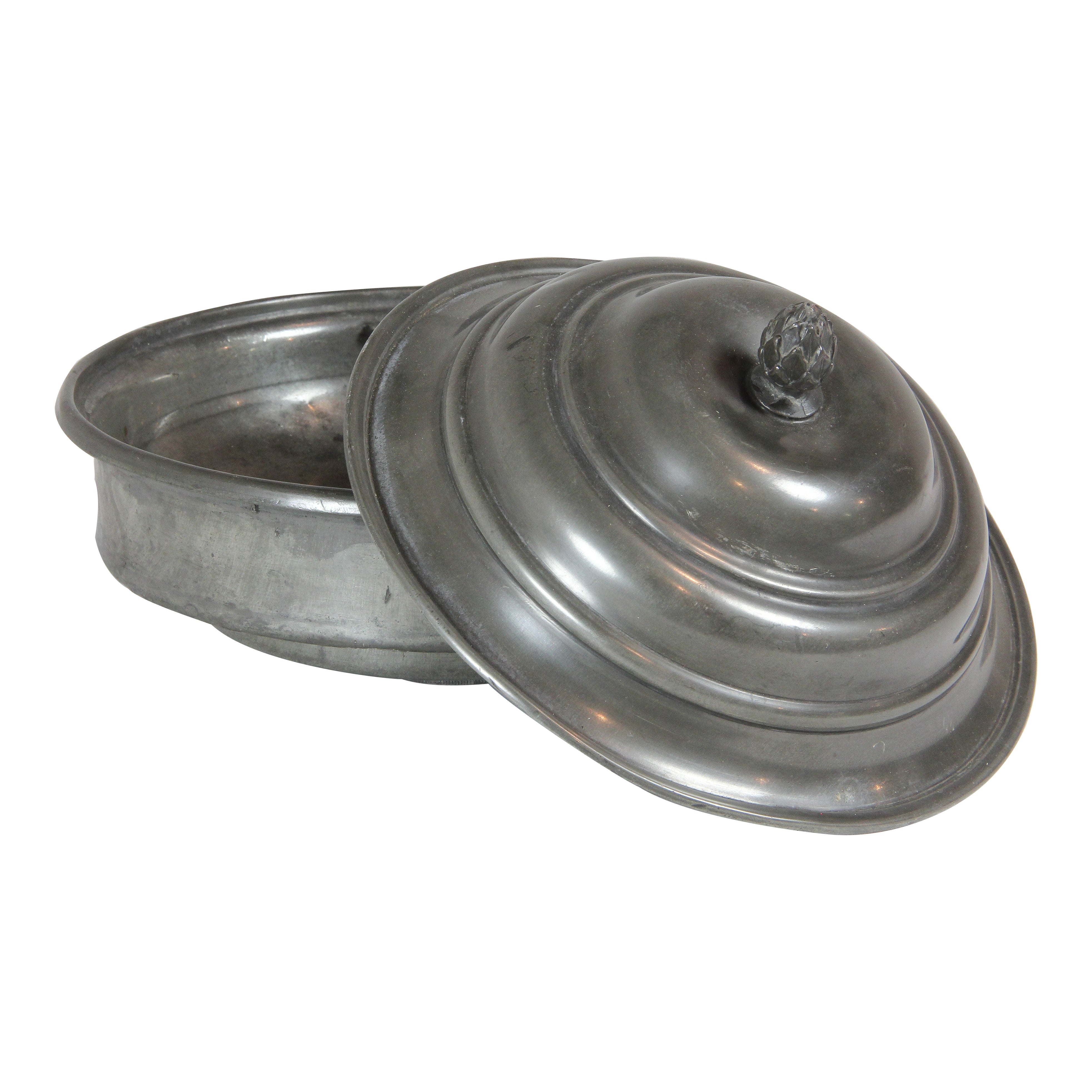 Pewter Serving Bowl with Lid