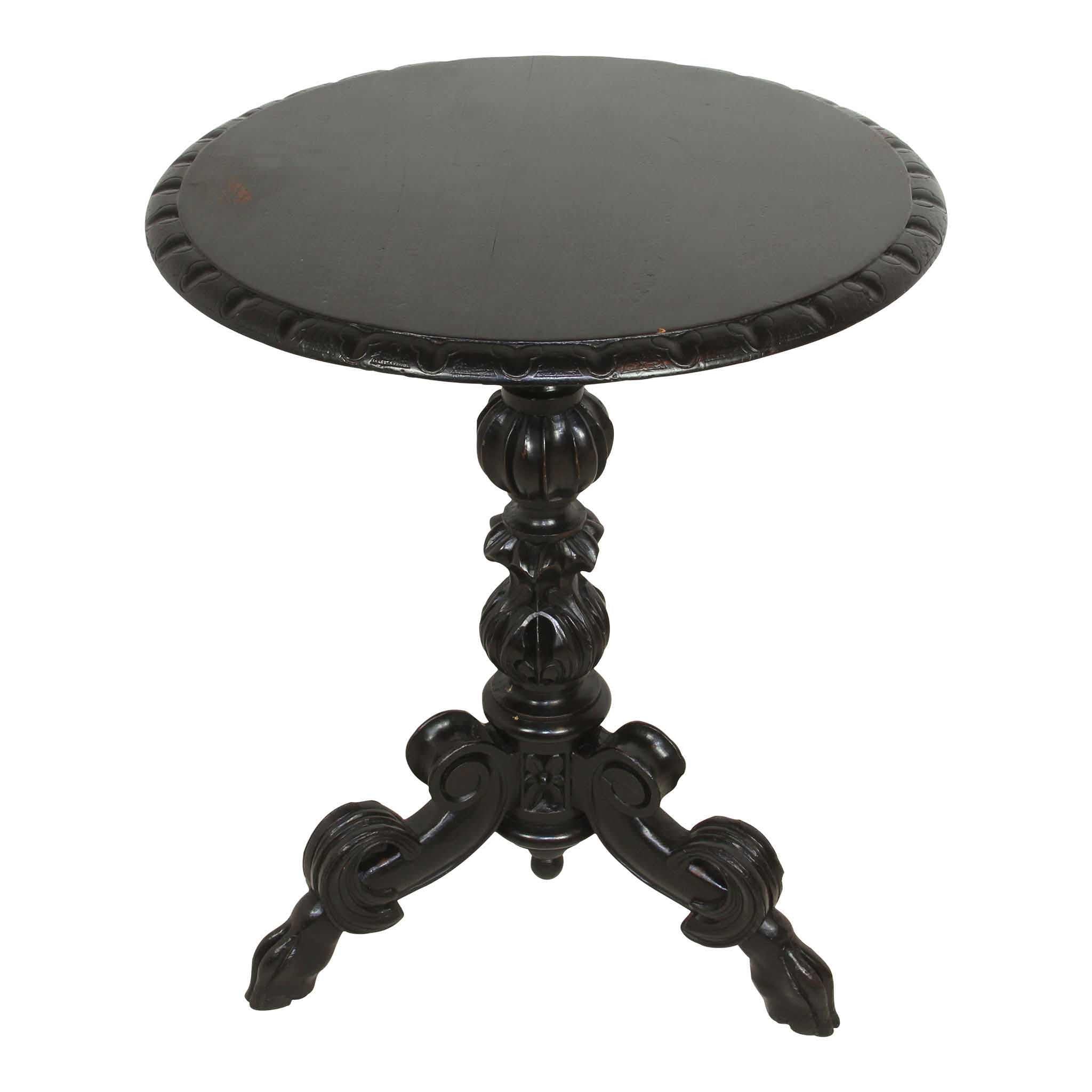 Carved Round Table