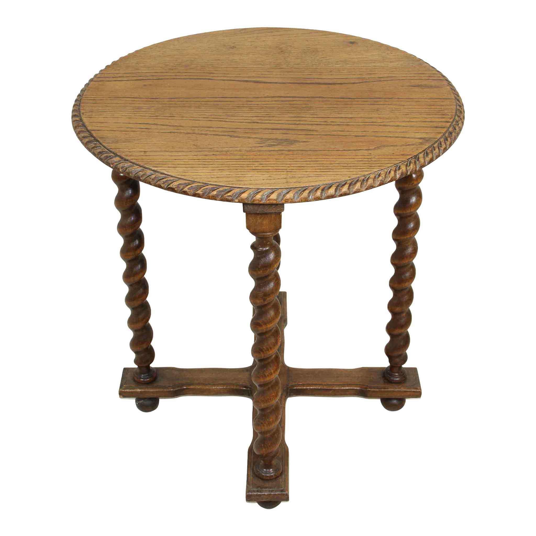Round Table with Barley Twist Legs