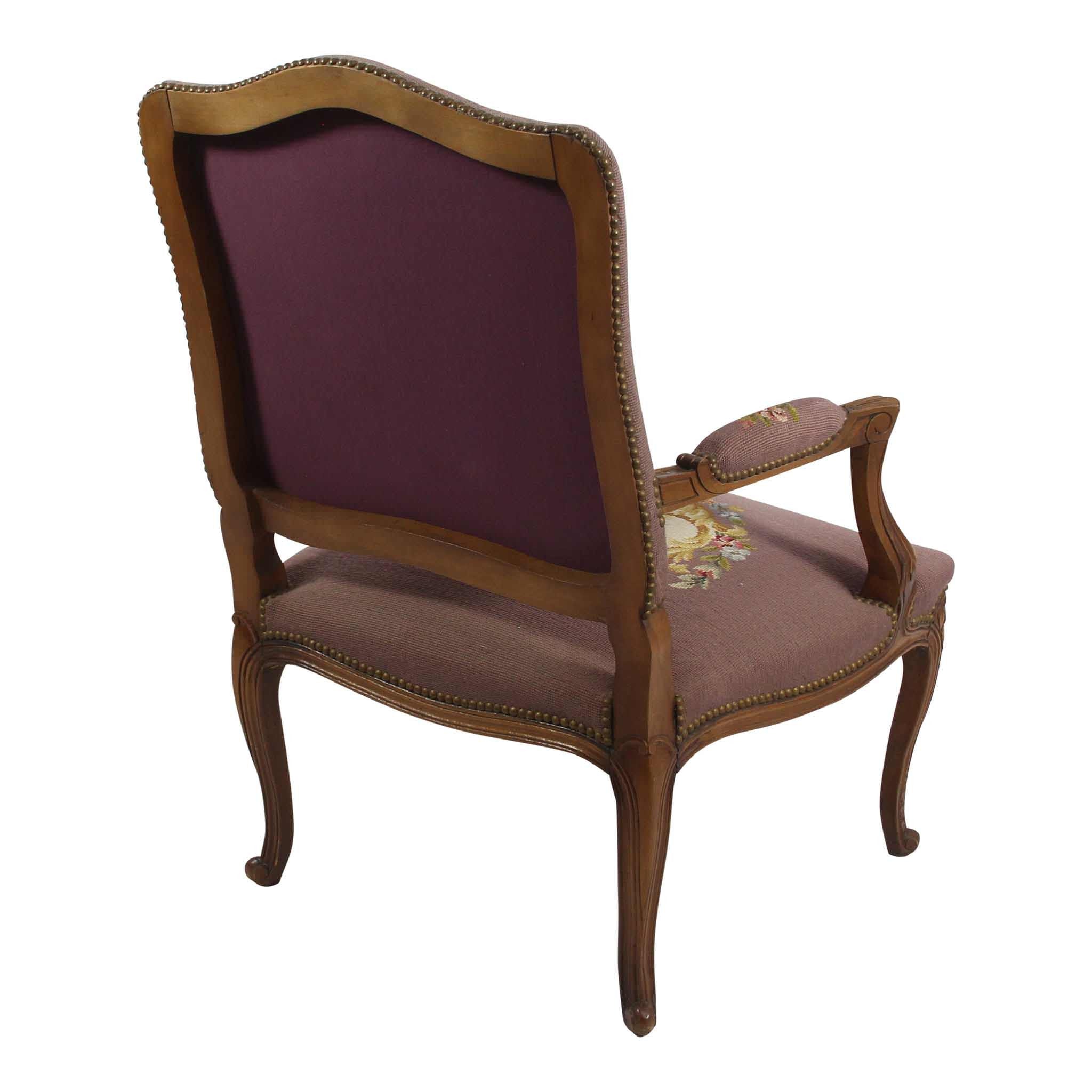 Upholstered Purple Chair